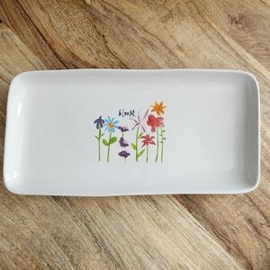 Rae Dunn Bloom Flower Floral Ceramic Serving Tray